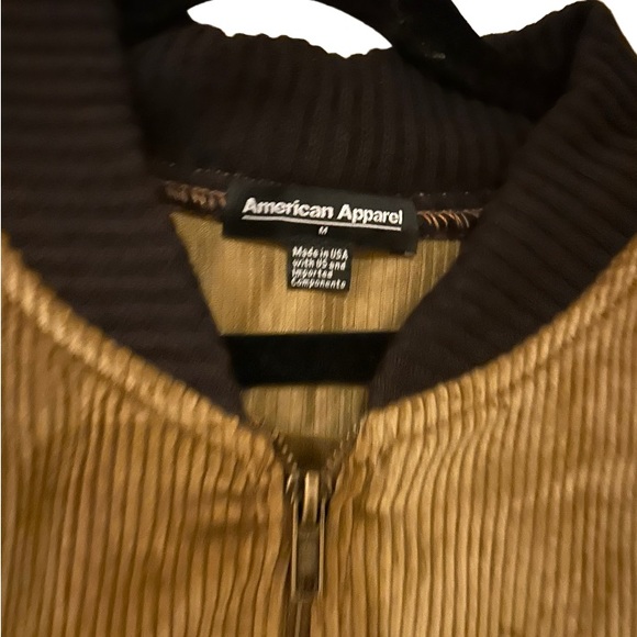 American Apparel corduroy Bomber Jacket NwT - Picture 2 of 4